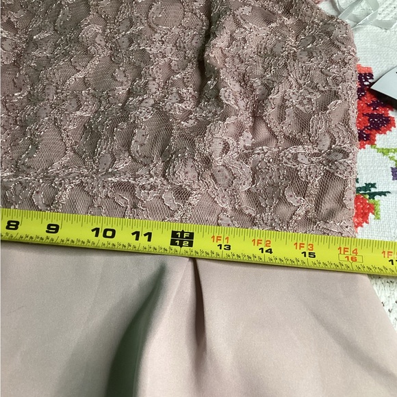 New Enfocus Studio Peplum Lace Pink Midi Dress - Picture 12 of 14
